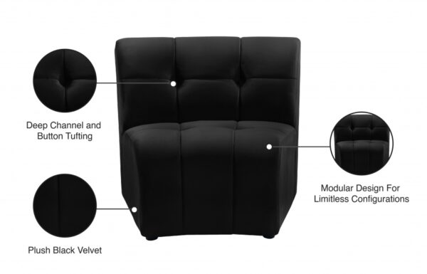 Limitless Velvet Upholstered Modular Chair