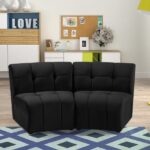 Limitless 65" Velvet Upholstered 2pc. Modular Sectional