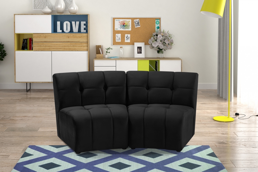 Limitless 65" Velvet Upholstered 2pc. Modular Sectional