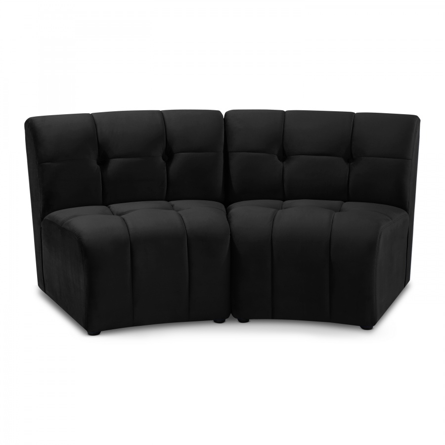 Limitless 65" Velvet Upholstered 2pc. Modular Sectional