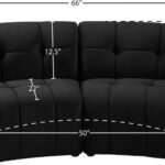 Limitless 65" Velvet Upholstered 2pc. Modular Sectional