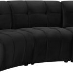 Limitless 94" Velvet Upholstered 3pc. Modular Sectional
