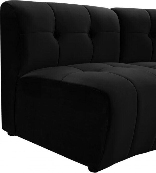 Limitless 94" Velvet Upholstered 3pc. Modular Sectional