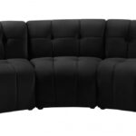 Limitless 94" Velvet Upholstered 3pc. Modular Sectional