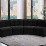 Limitless 119.5" Velvet Upholstered 4pc. Modular Sectional