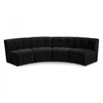 Limitless 119.5" Velvet Upholstered 4pc. Modular Sectional