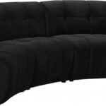 Limitless 119.5" Velvet Upholstered 4pc. Modular Sectional