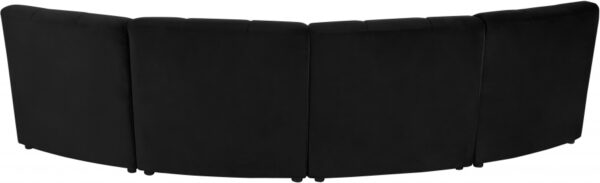 Limitless 119.5" Velvet Upholstered 4pc. Modular Sectional