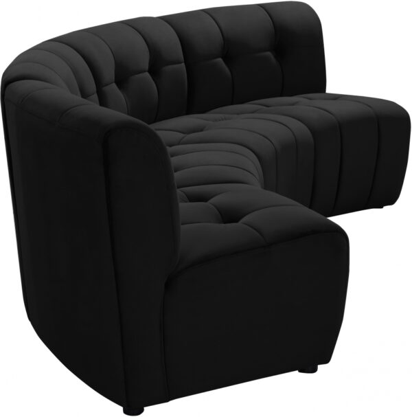 Limitless 119.5" Velvet Upholstered 4pc. Modular Sectional