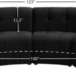 Limitless 119.5" Velvet Upholstered 4pc. Modular Sectional