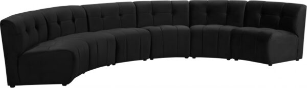 Limitless 157.5" Velvet Upholstered 6pc. Modular Sectional