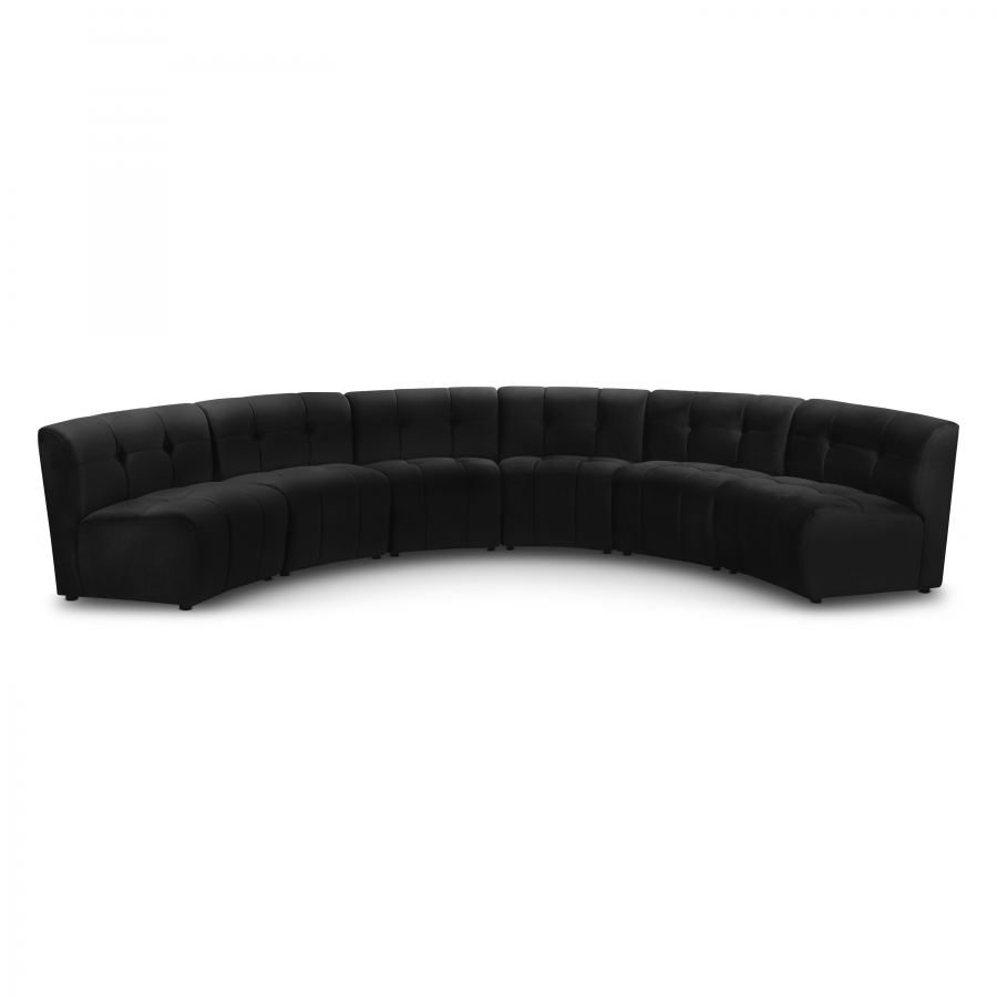 Limitless 157.5" Velvet Upholstered 6pc. Modular Sectional