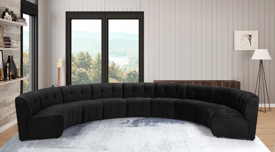 Limitless 177.5" Velvet Upholstered 9pc. Modular Sectional
