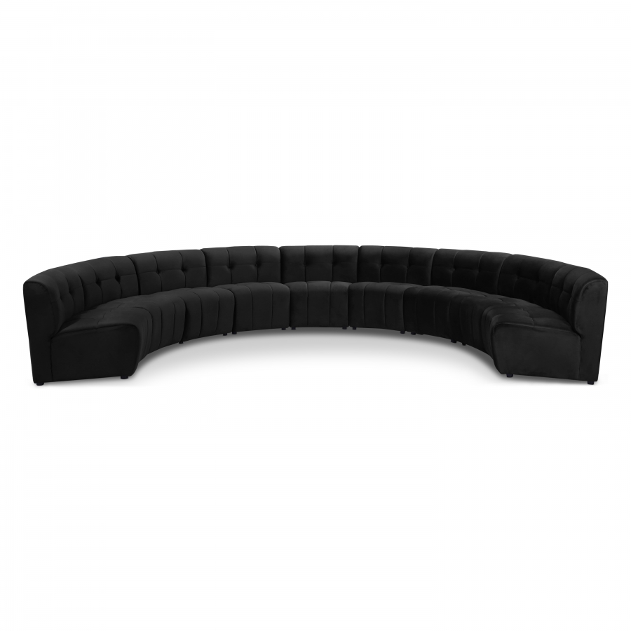 Limitless 177.5" Velvet Upholstered 9pc. Modular Sectional