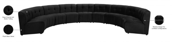 Limitless 177.5" Velvet Upholstered 9pc. Modular Sectional