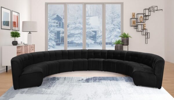 Limitless 177.5" Velvet Upholstered 10pc. Modular Sectional