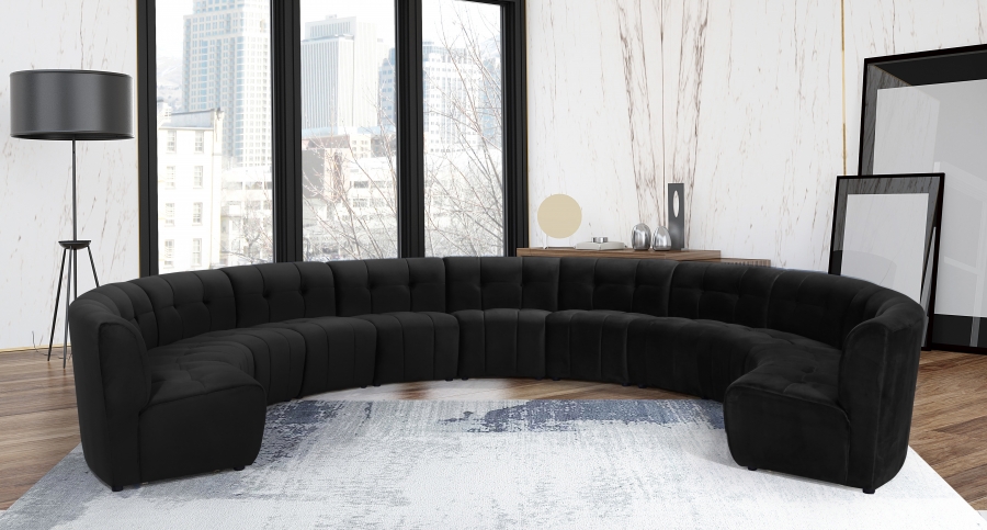 Limitless 177.5" Velvet Upholstered 11pc. Modular Sectional