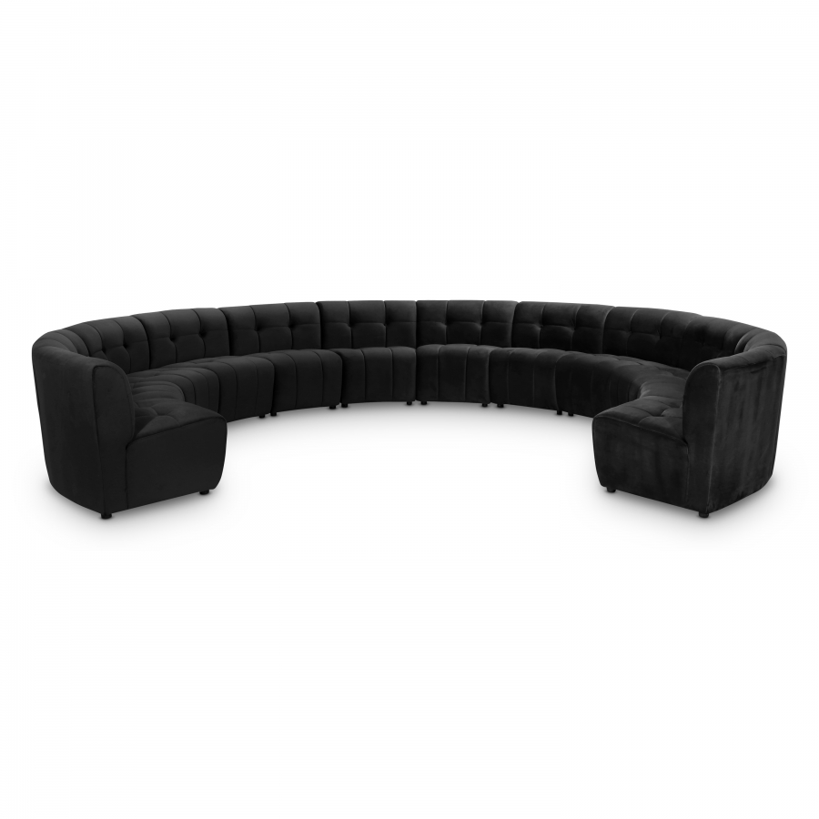 Limitless 177.5" Velvet Upholstered 12pc. Modular Sectional