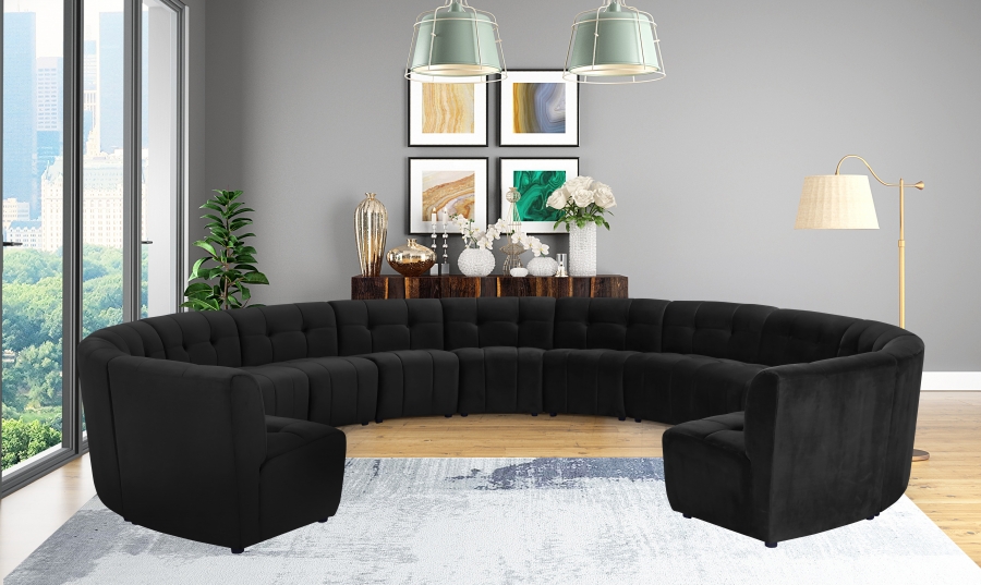 Limitless 177.5" Velvet Upholstered 13pc. Modular Sectional