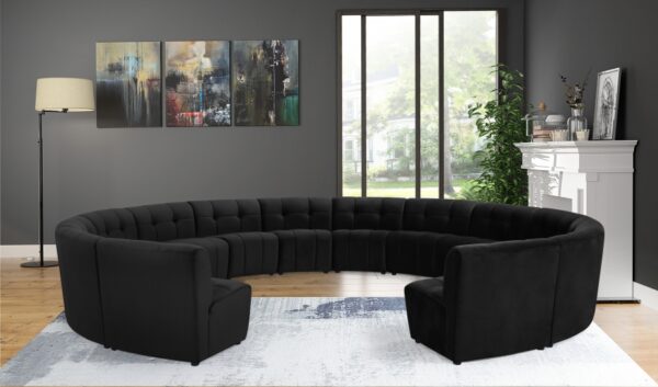 Limitless 177.5" Velvet Upholstered 14pc. Modular Sectional