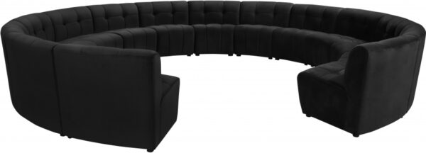 Limitless 177.5" Velvet Upholstered 14pc. Modular Sectional