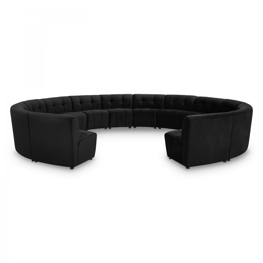 Limitless 177.5" Velvet Upholstered 14pc. Modular Sectional