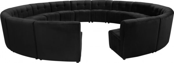 Limitless 177.5" Velvet Upholstered 15pc. Modular Sectional