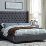 Ashton Linen Textured Fabric Upholstered Bed
