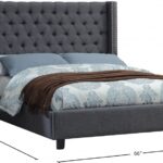 Ashton Linen Textured Fabric Upholstered Bed