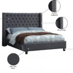 Ashton Linen Textured Fabric Upholstered Bed