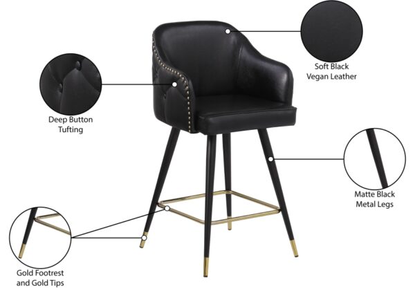 Barbosa Vegan Leather Upholstered Counter Stool