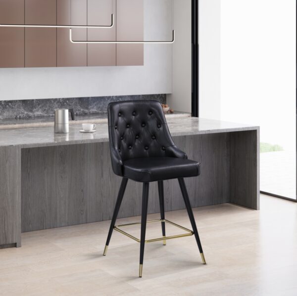 Portnoy Vegan Leather Upholstered Counter Stool