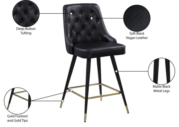 Portnoy Vegan Leather Upholstered Counter Stool