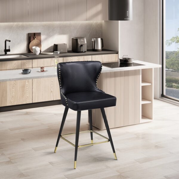 Hendrix Vegan Leather Upholstered Counter Stool