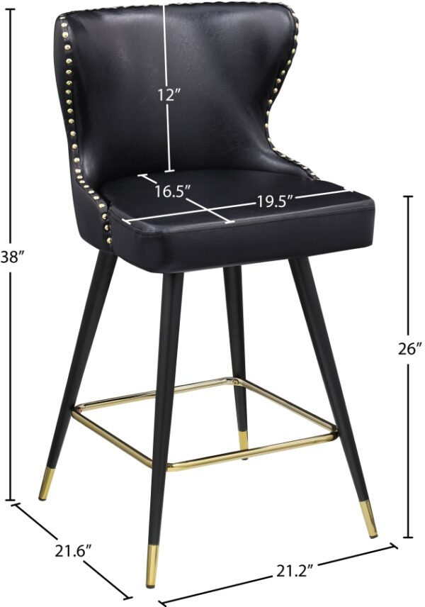 Hendrix Vegan Leather Upholstered Counter Stool
