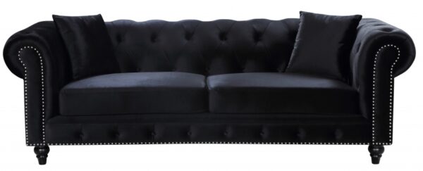Chesterfield 90" Velvet Upholstered Sofa