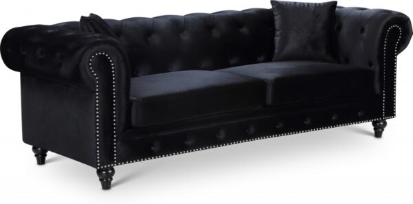 Chesterfield 90" Velvet Upholstered Sofa