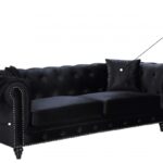 Chesterfield 90" Velvet Upholstered Sofa