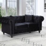 Chesterfield 71" Velvet Upholstered Loveseat