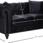 Chesterfield 71" Velvet Upholstered Loveseat