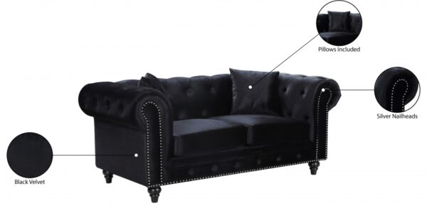 Chesterfield 71" Velvet Upholstered Loveseat