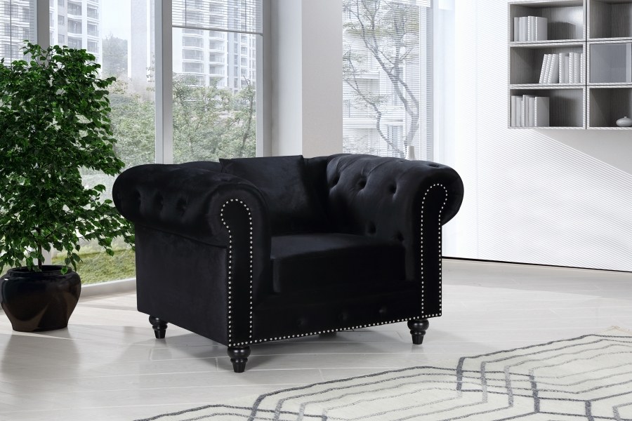 Chesterfield Velvet Upholstered Chair