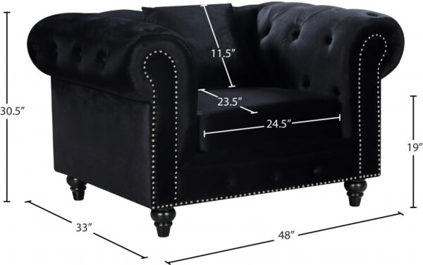 Chesterfield Velvet Upholstered Chair