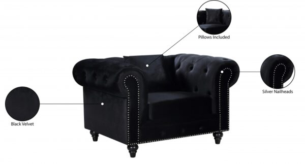 Chesterfield Velvet Upholstered Chair