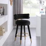 Fitzroy Velvet Upholstered Counter Stool
