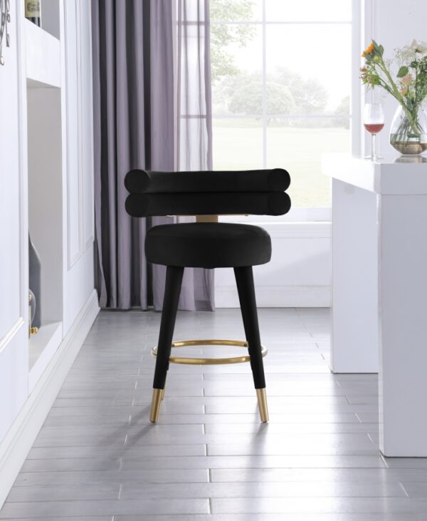 Fitzroy Velvet Upholstered Counter Stool
