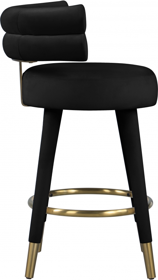Fitzroy Velvet Upholstered Counter Stool