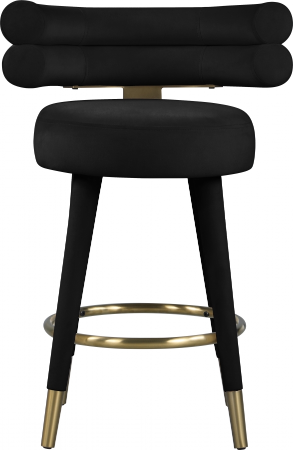 Fitzroy Velvet Upholstered Counter Stool