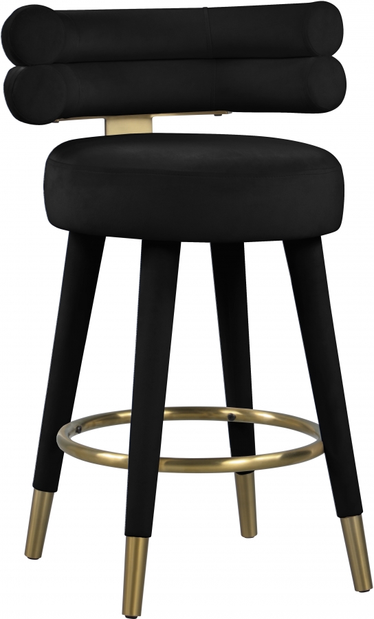 Fitzroy Velvet Upholstered Counter Stool