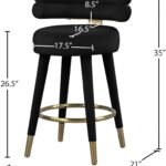 Fitzroy Velvet Upholstered Counter Stool